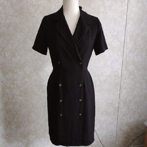 Monteau Los Angeles Black Double-Breasted Dress